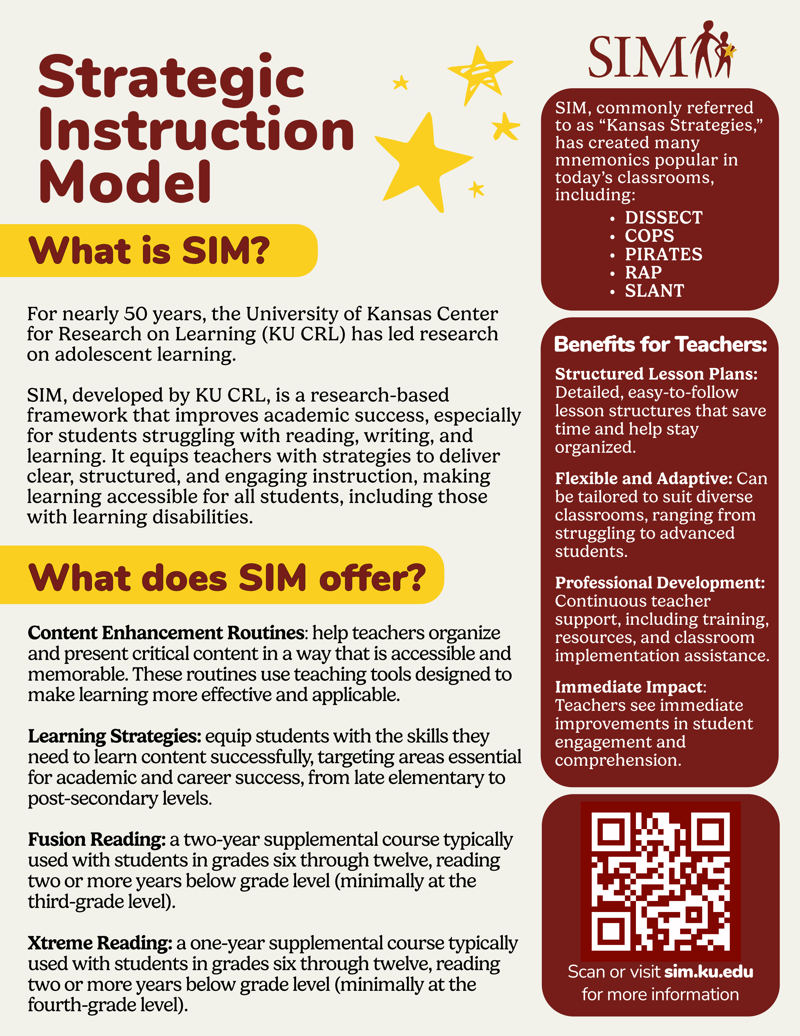 SIM One Page Flyer
