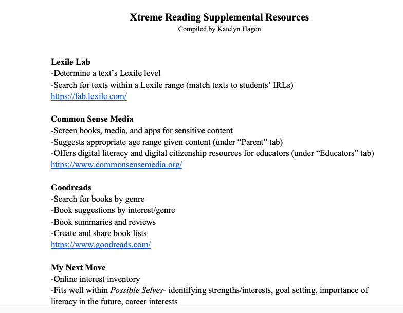 Online Supplemental Resources