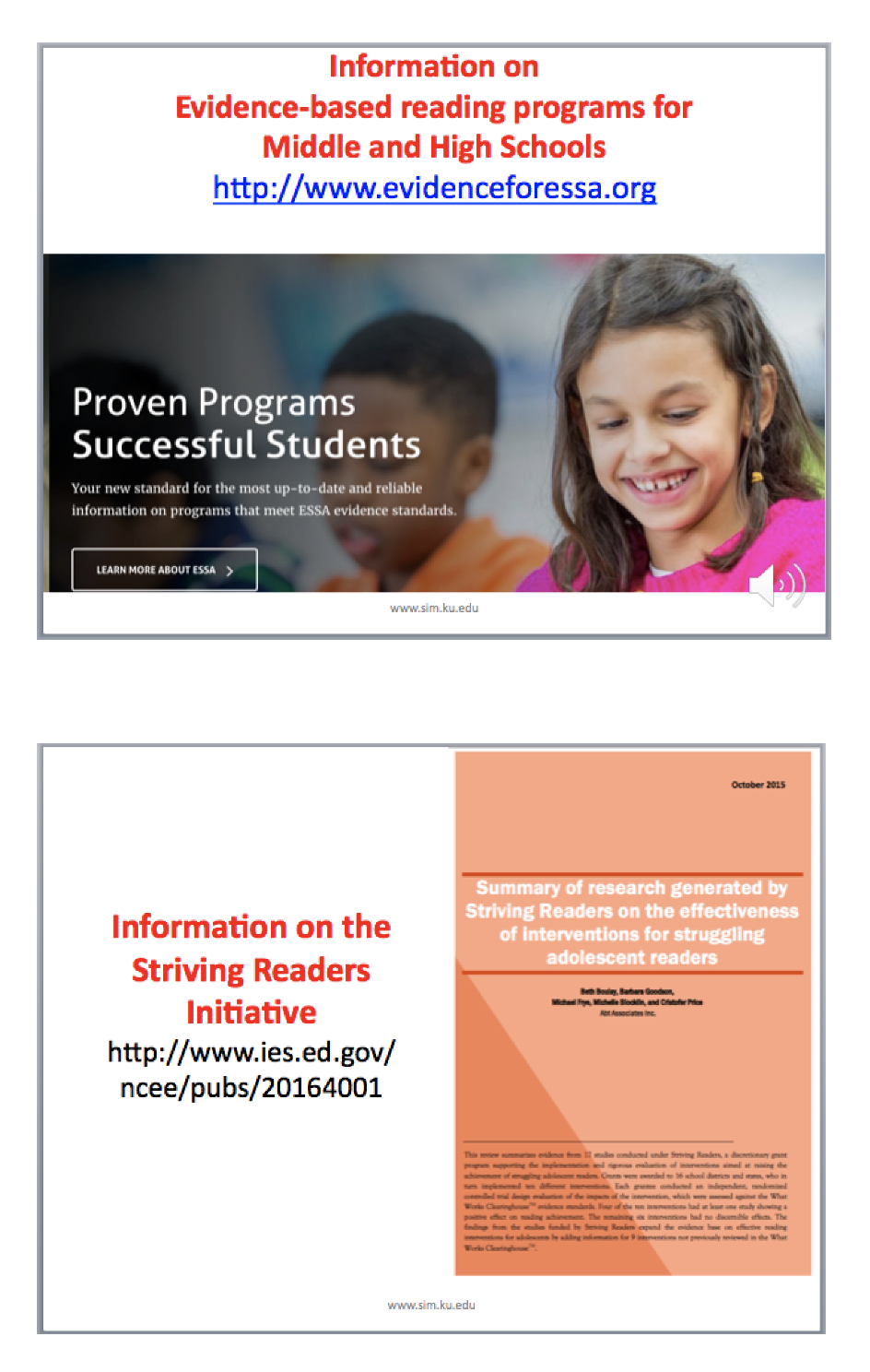 Two Research Websites